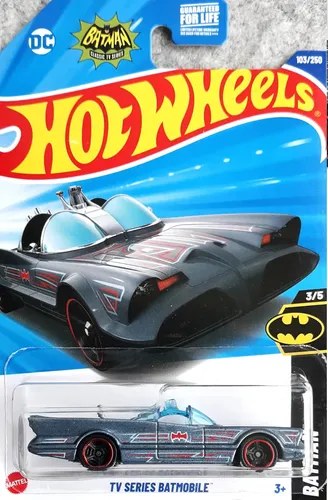 Batimovil Hot Wheels Tv Serie Batman Batmobile Coleccion 3/5 Gris - 9