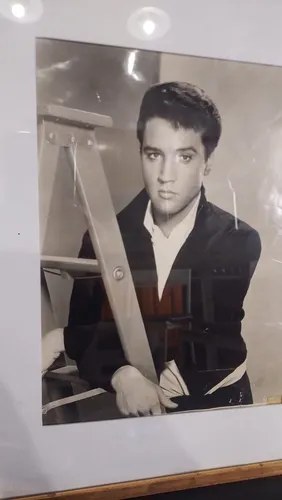 Cuadro Fotografia Orig De Elvis Presley, 33 X 24 Cm Negro/blanco Blanco - 4