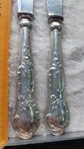 2 Cuchillos Postre Hoja Solingen Consultar Stock Plateado - 6