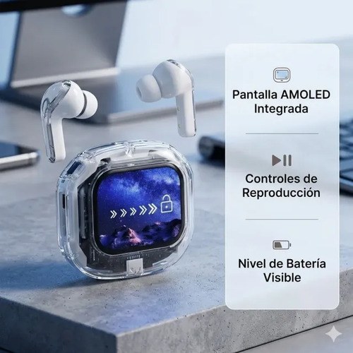 Auriculares Air Max Con Pantalla Vip - Claridad Negro - 7