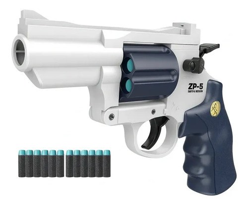 Pistola Lanza Dardos De Juguete Blanco/azul