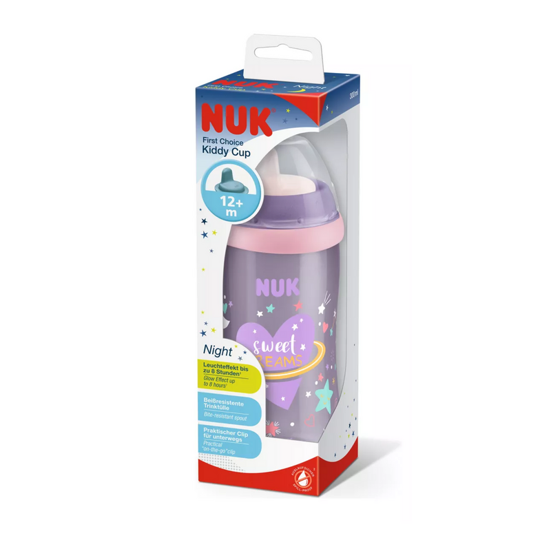 Vaso Nuk Pico Rigido Kiddy Cup Night Luminoso +12meses 300ml - 4