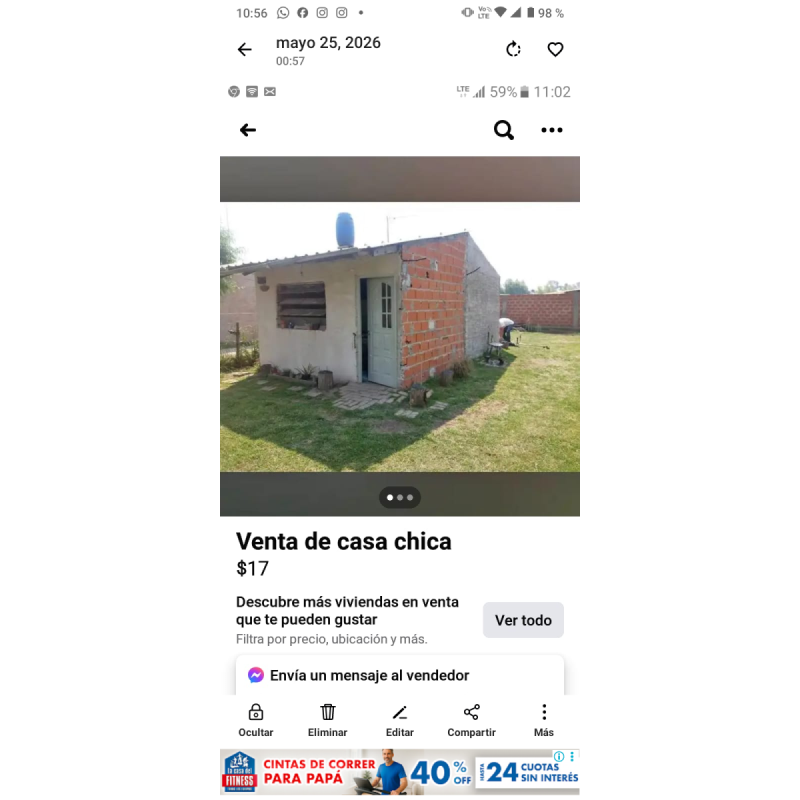 Venta de casa en Gral Rodríguez