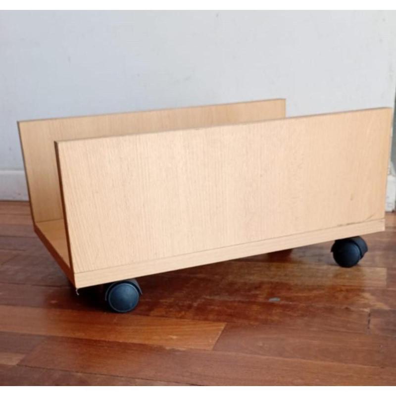 Carro Porta Cpu Con Ruedas De Melamina- Usado Beige - 2