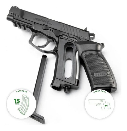 Pistola Asg Co2 Airsoft Bersa Thunder Pro 6mm Balines Negro 6 Mm - 3