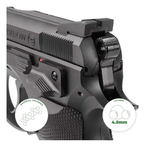 Pistola Asg Cz Sp-01 Shadow Co2 4.5mm Gas Balines Acero Negro 6 Mm - 4