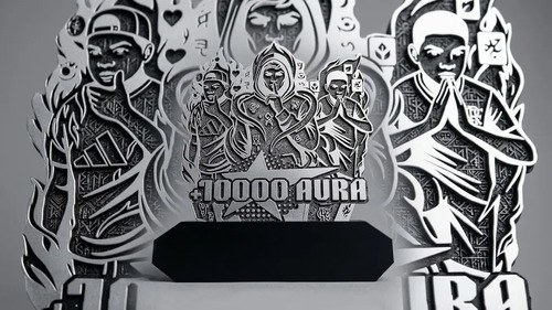 Trofeo Premio Farmear Aura 3d Negro Y Plateado - 6