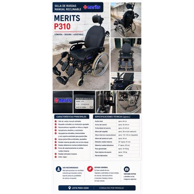 Silla de ruedas postural adulto