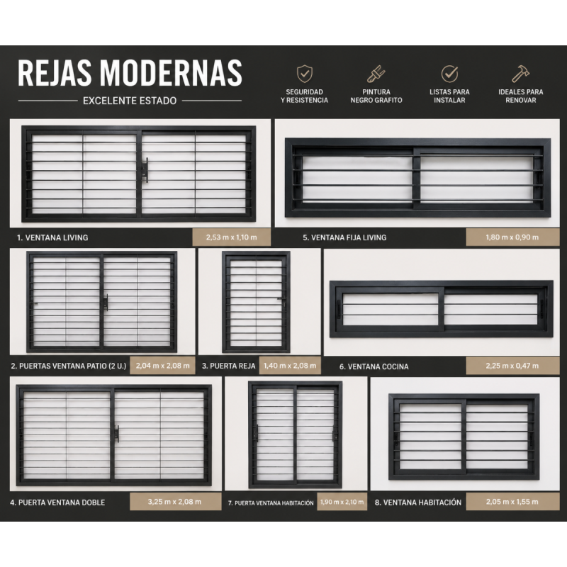 VENTA DE REJAS Y PUERTAS REJA USADAS EN EXCELENTE ESTADO