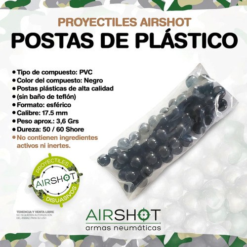 Escopeta Disuasiva Defensa Seguridad Postas De Goma Co2 Marrón 17.5 Mm - 4