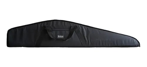 Funda Krico Rifle Carabina Cordura Negra 130cm Acolchada Con Bolsillo Negro