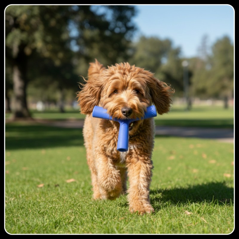 Boomercan. Juguete de caucho para perros de tamaño mediano y grande.