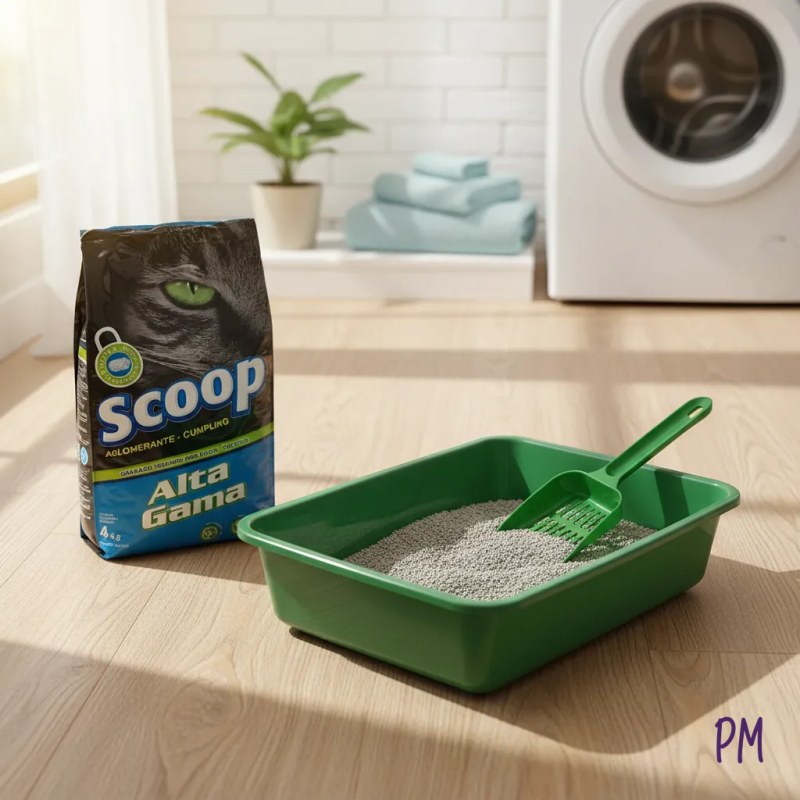 Combo Absorsol Scoop aglomerante, palita y bandeja mediana.