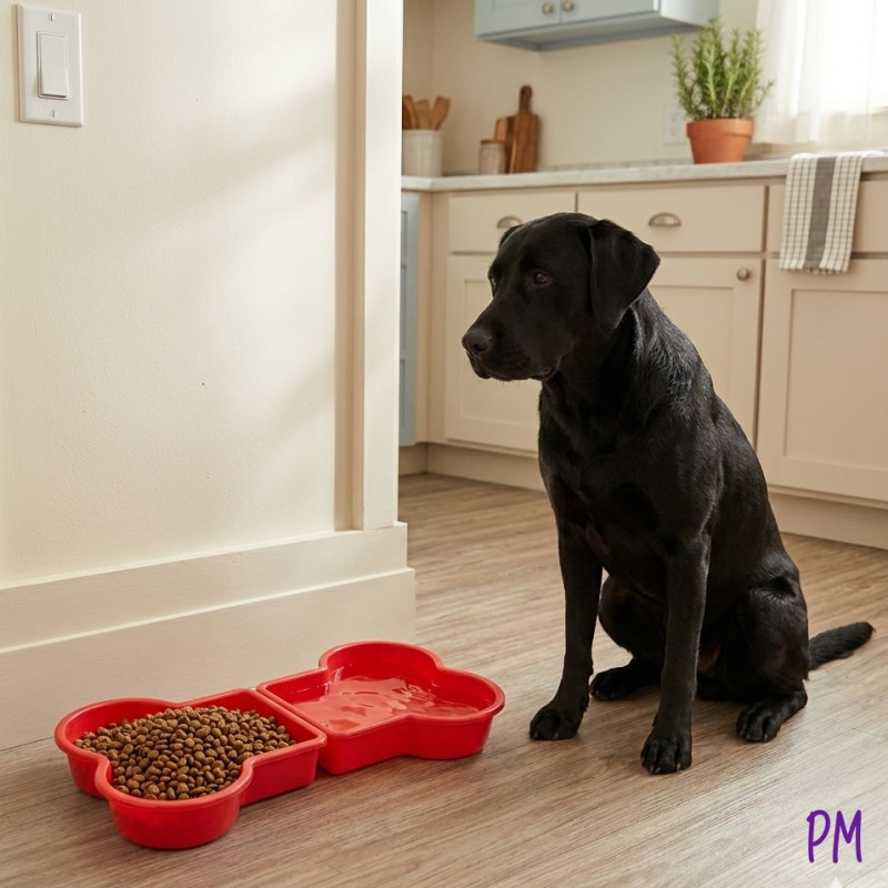 Comedero y bebedero modelo huesito. Para perros de tamaño mediano y grande.