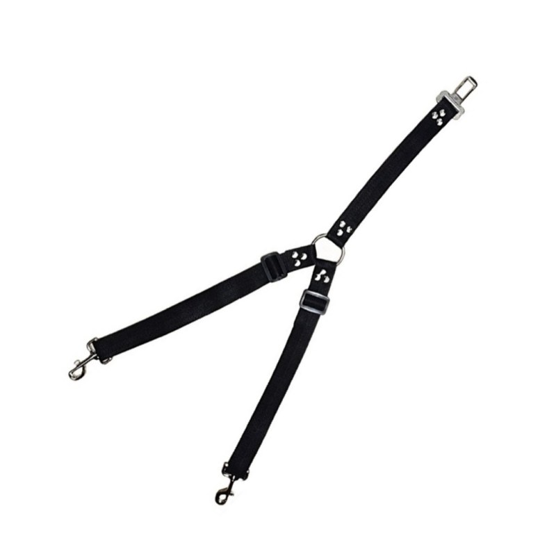 Cubre asientos + cinturón de seguridad doble para perros de tamaño chico - 4