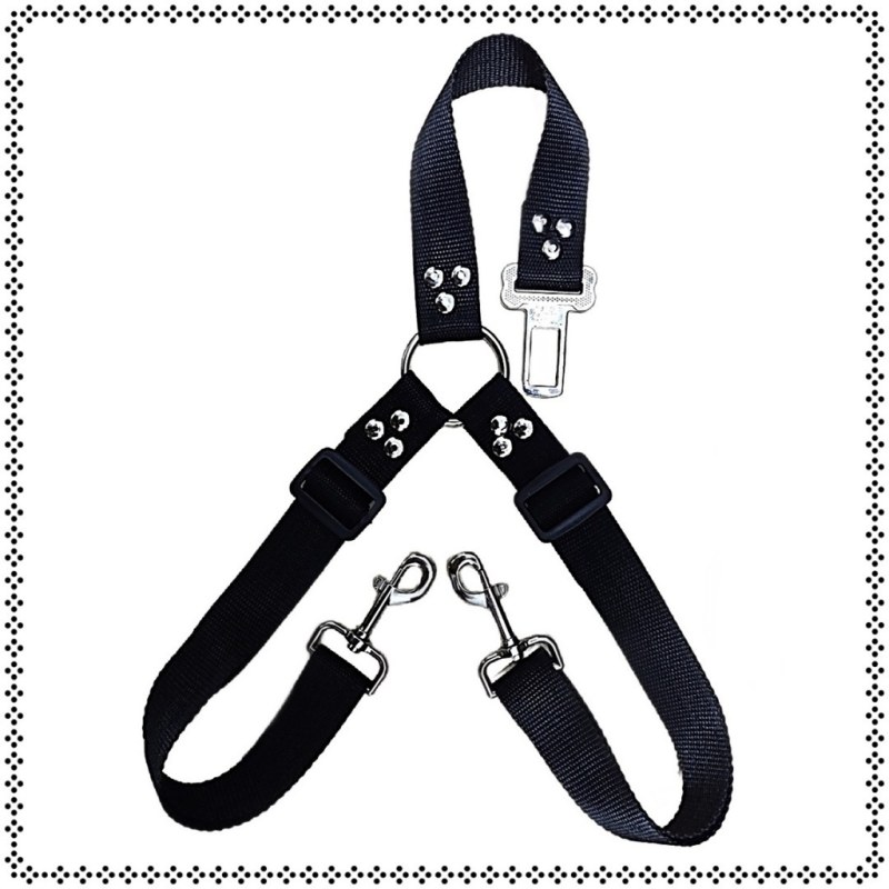 Cubre asientos + cinturón de seguridad doble para perros de tamaño chico - 5