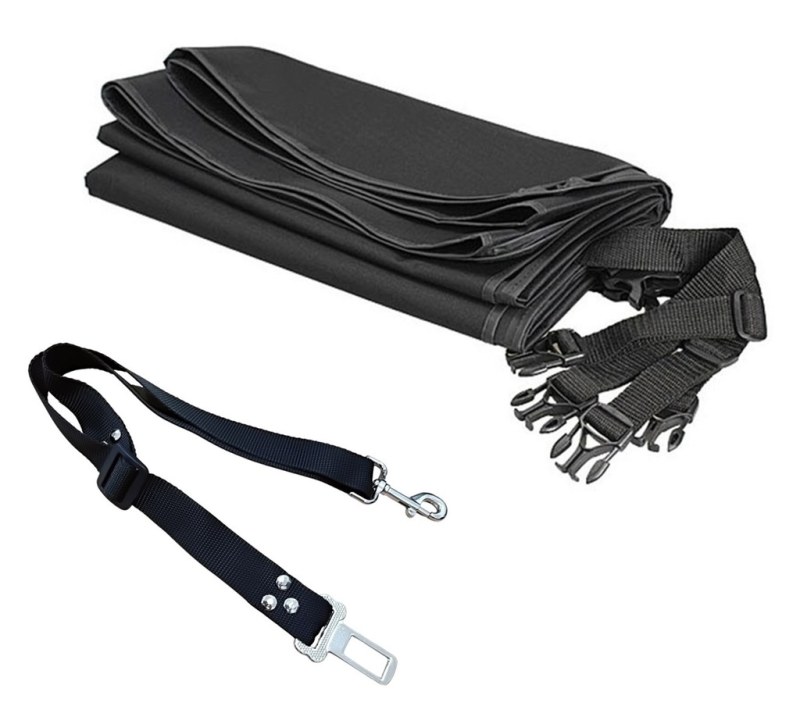 Cubre asientos + cinturón de seguridad para perros - 8