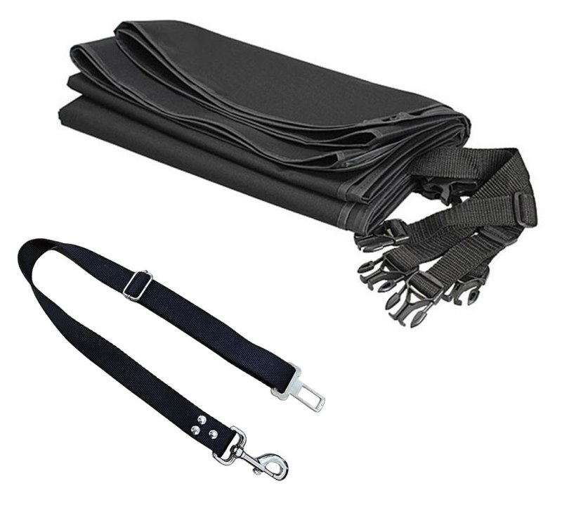 Cubre asientos + cinturón de seguridad para perros - 9