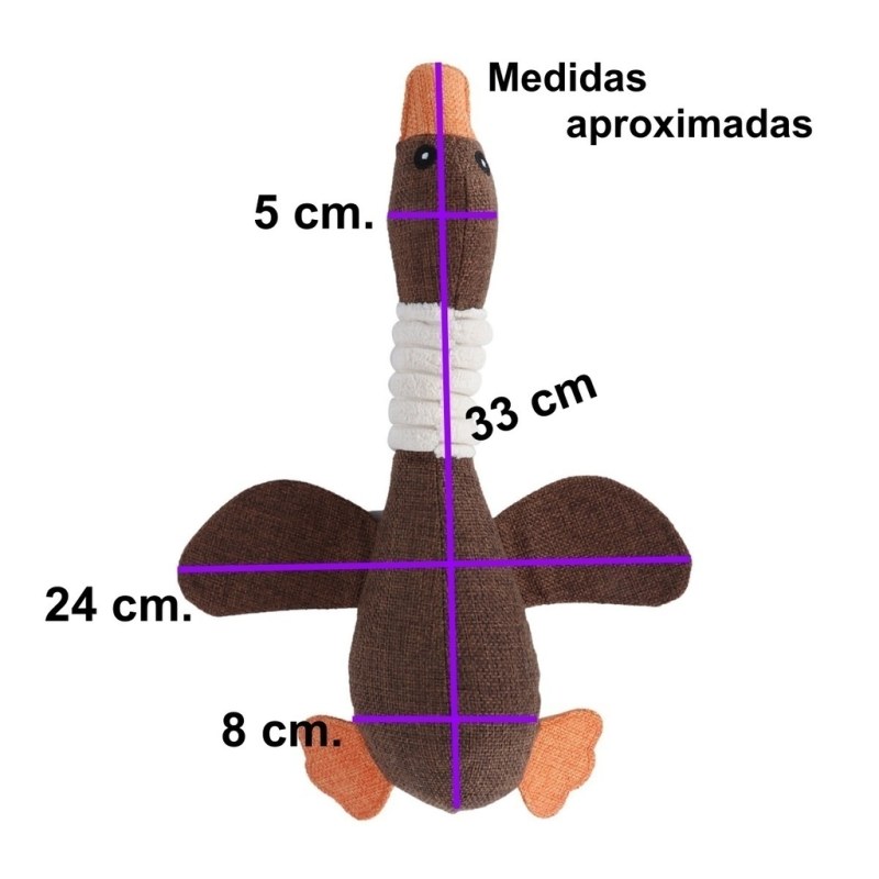 Juguete para perro mediano / grande. Oca de tela con chifle. - 12