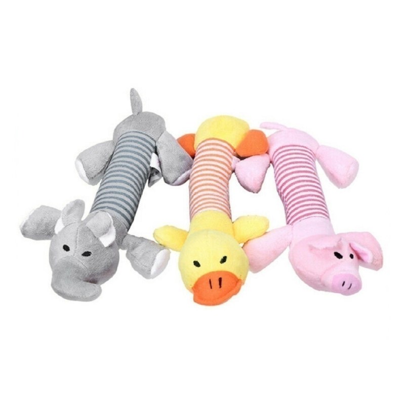 Juguete para perros de todos los tamaños. Muñeco de plush con chifle.