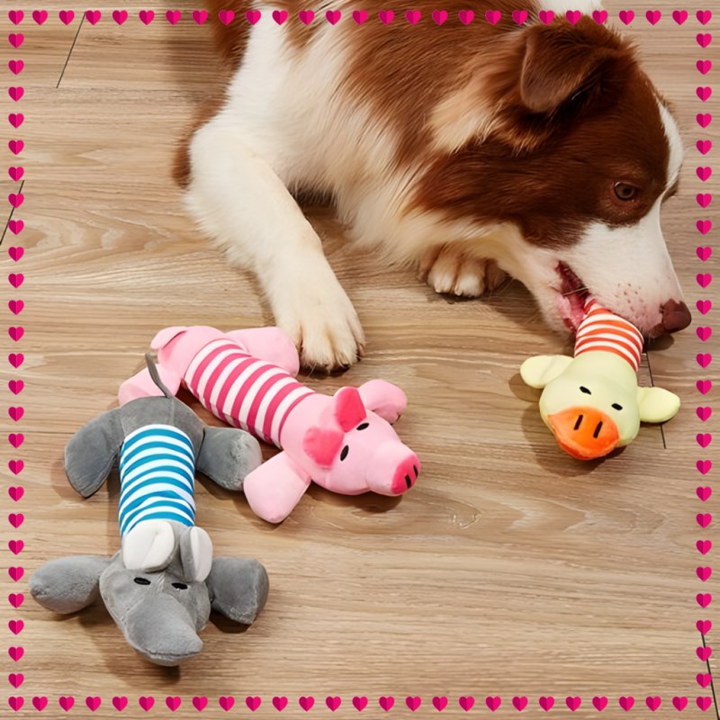 Juguete para perros de todos los tamaños. Muñeco de plush con chifle. - 10