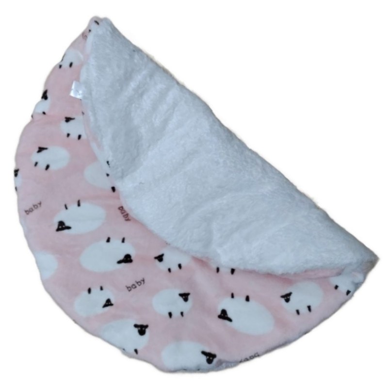 Manta redonda de peluche mullido para perros pequeños y gatos - 3