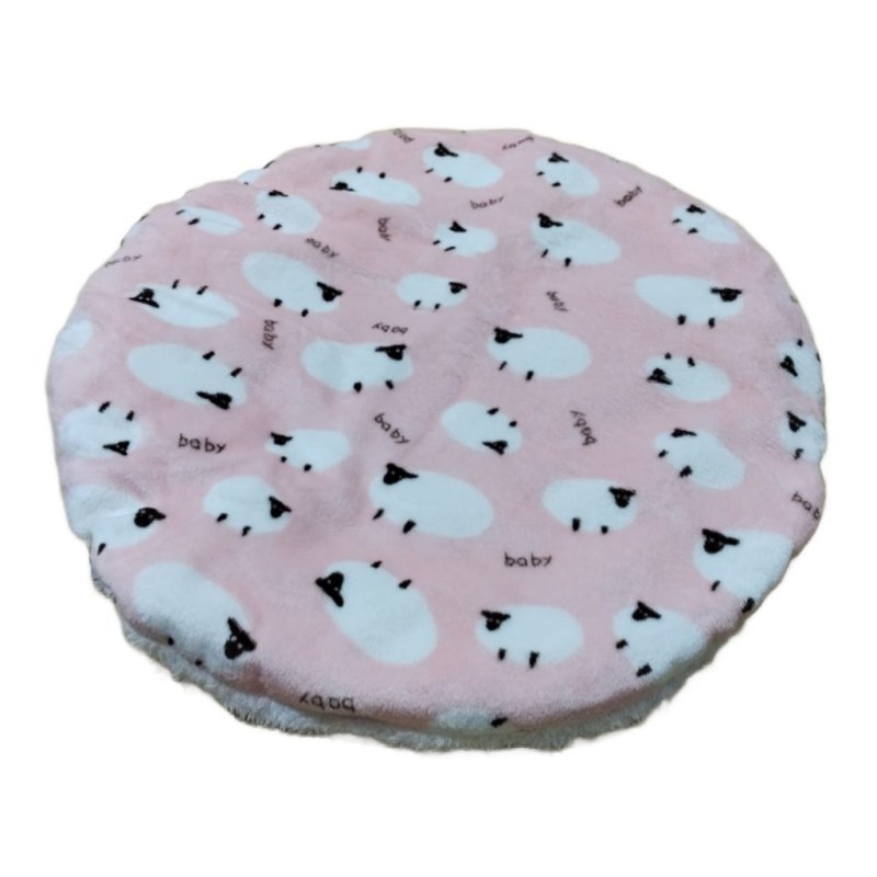 Manta redonda de peluche mullido para perros pequeños y gatos - 4