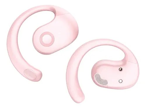 Auriculares Open Ear Estereo Bluetooth 5.4 Clip Rosa