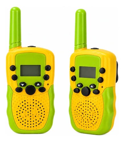 Handy Walkie Talkie Infantil X 2 Con Linterna Amarillo Y Verde