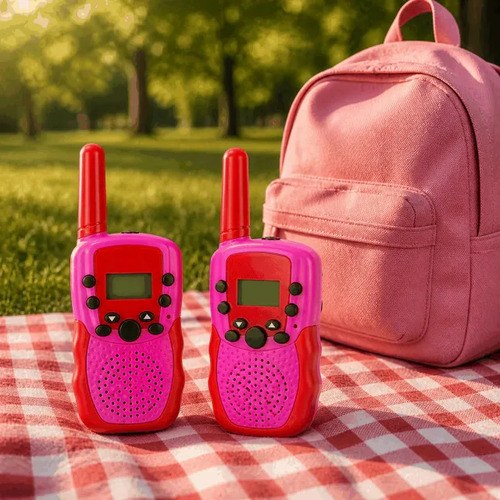 Handy Walkie Talkie Infantil X 2 Con Linterna Verde Y Celeste - 6