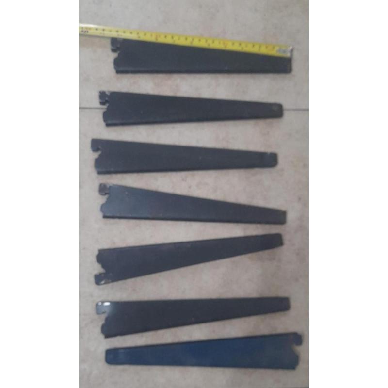 6 Ménsulas De 27cm Doble enganche para Riel- usadas - 4