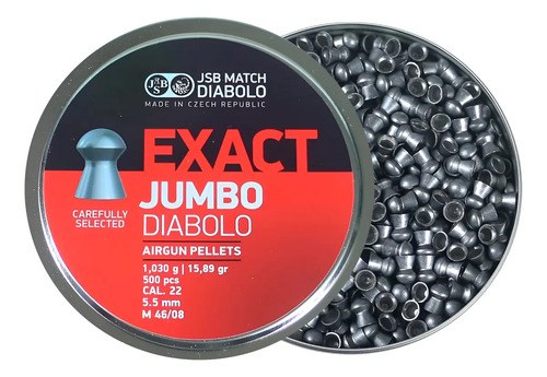 Cable Jsb Exact Jumbo Diabolo De 5,5 Mm Y 500 Pulgadas, 15,89 G