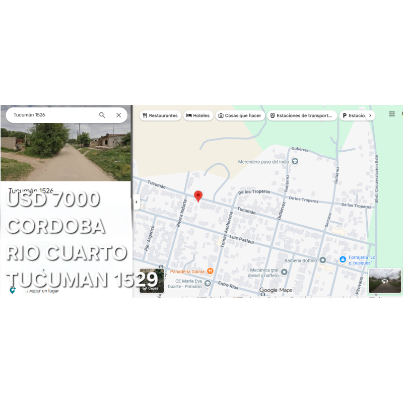 VENDO TERRENO RIO CUARTO CORDOBA