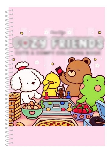 Cuaderno Para Colorear Cozy Friends Cozy Friends