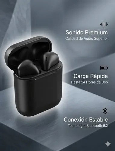 Auriculares Inalambricos I12 Exxtra Tech Negro - 7