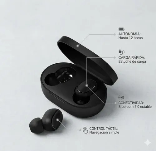 Auriculares A6s Negro Exxtra Tech Negro - 2