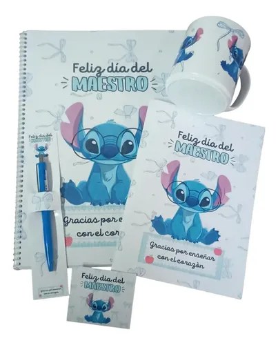 Kit Regalo Día Del Maestro Cuaderno Lapicera Anotador