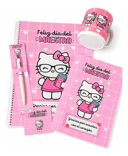 Kit Regalo Día Del Maestro Cuaderno Lapicera Anotador Kity