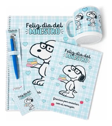 Kit Regalo Día Del Maestro Cuaderno Lapicera Anotador Iman