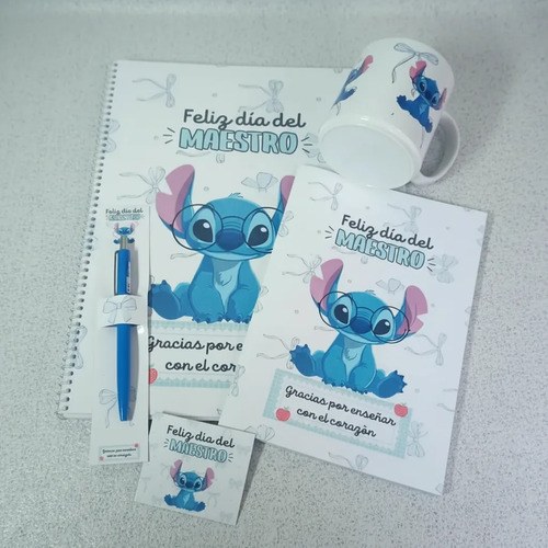 Kit Regalo Día Del Maestro Cuaderno Lapicera Anotador - 4