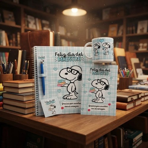 Kit Regalo Día Del Maestro Cuaderno Lapicera Anotador Iman - 4
