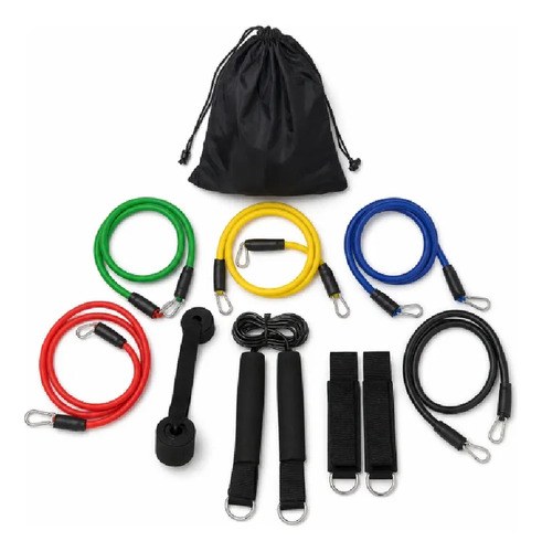 Kit De Gimnasio Amarillo/azul/negro/rojo/verde