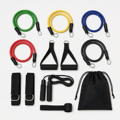 Kit De Gimnasio Amarillo/azul/negro/rojo/verde - 6