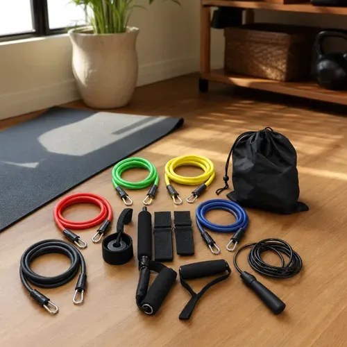 Kit De Gimnasio Amarillo/azul/negro/rojo/verde - 7