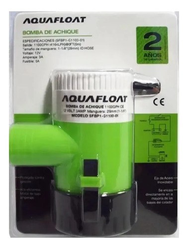 Bomba De Achique Eléctrica 1100 Gph 12v Aquafloat - Nautica - 4