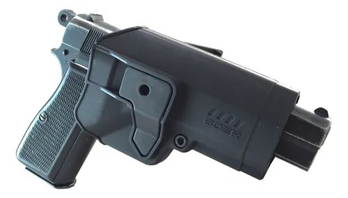 Funda Pistolera Táctica Nivel 2 Pistola Browning Hi Power 9 Diestro Negro - 2