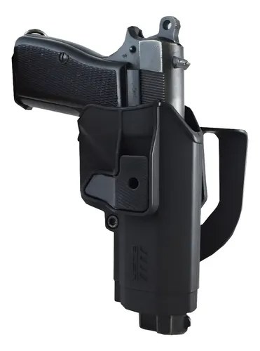 Funda Pistolera Táctica Nivel 2 Pistola Browning Hi Power 9 Color Negro Orientación De La Mano Diest