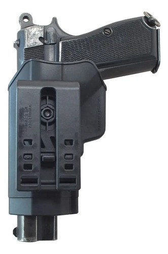 Funda Pistolera Táctica Nivel 2 Pistola Browning Hi Power 9 Color Negro Orientación De La Mano Diest - 4