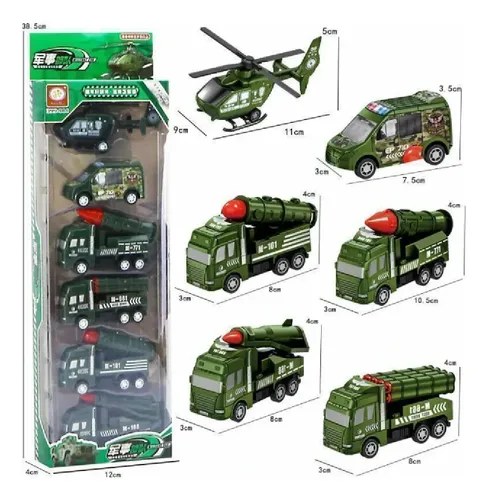 Set 5 Autos + Helicoptero Servicios Blanco/verde - 4