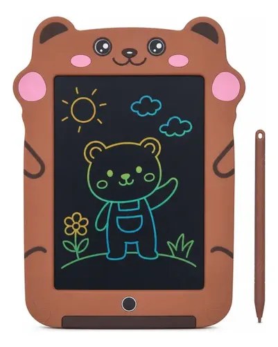 Pizzarra Digital Lcd 9 Para Niños Diseño Animales Marron/oso
